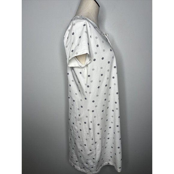 Tommy Hilfiger Mini Dress Lace Up White Logo Stretch Short Sleeve Petite Size XL - Picture 11 of 11